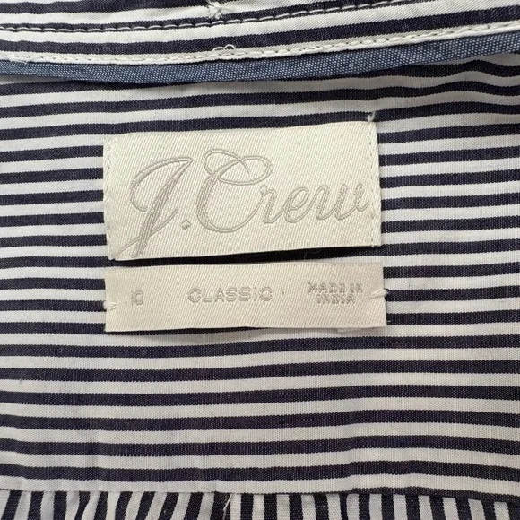 NWOT J. Crew Classic Striped Button Down Size 10 - Picture 5 of 7